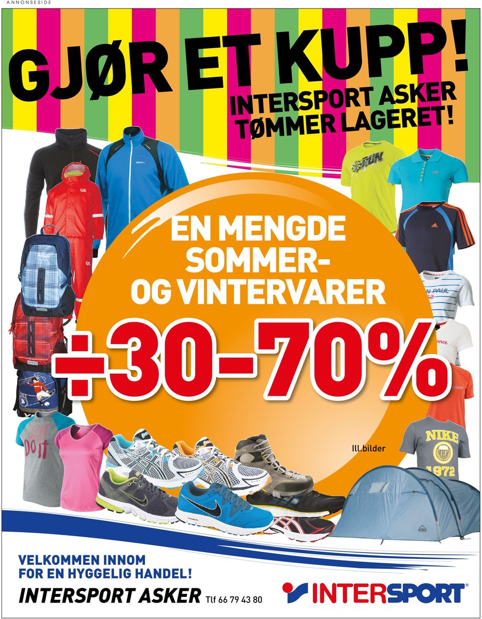 EN MENGDE SOMMER- OG VINTERVARER 30-70% Ill.