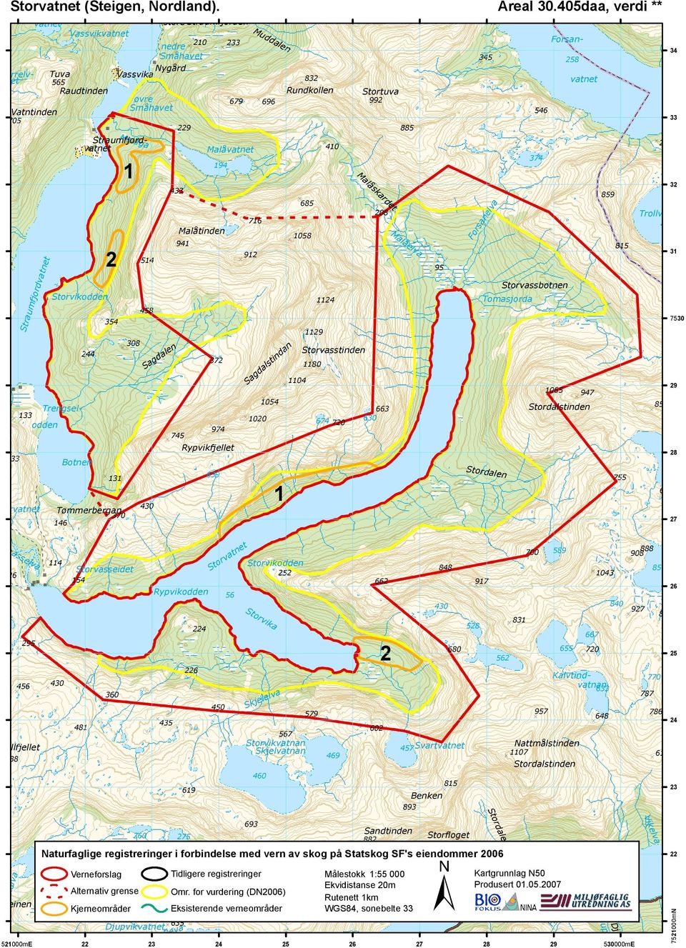 244 Botnen Tømmerbergan 370 146 458 Sagdalen 745 372 974 Rypvikfjellet Sagdalstindan 1129 Storvasstinden 1180 374 Storvassbotnen 1104 1065 947 1054 663 Stordalstinden 1020 674 630 720 Stordalen 639