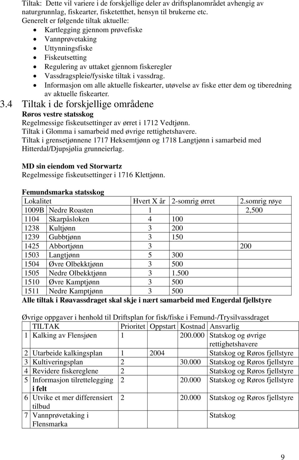 Informasjon om alle aktuelle fiskearter, utøvelse av fiske etter dem og tiberedning av aktuelle fiskearter. 3.