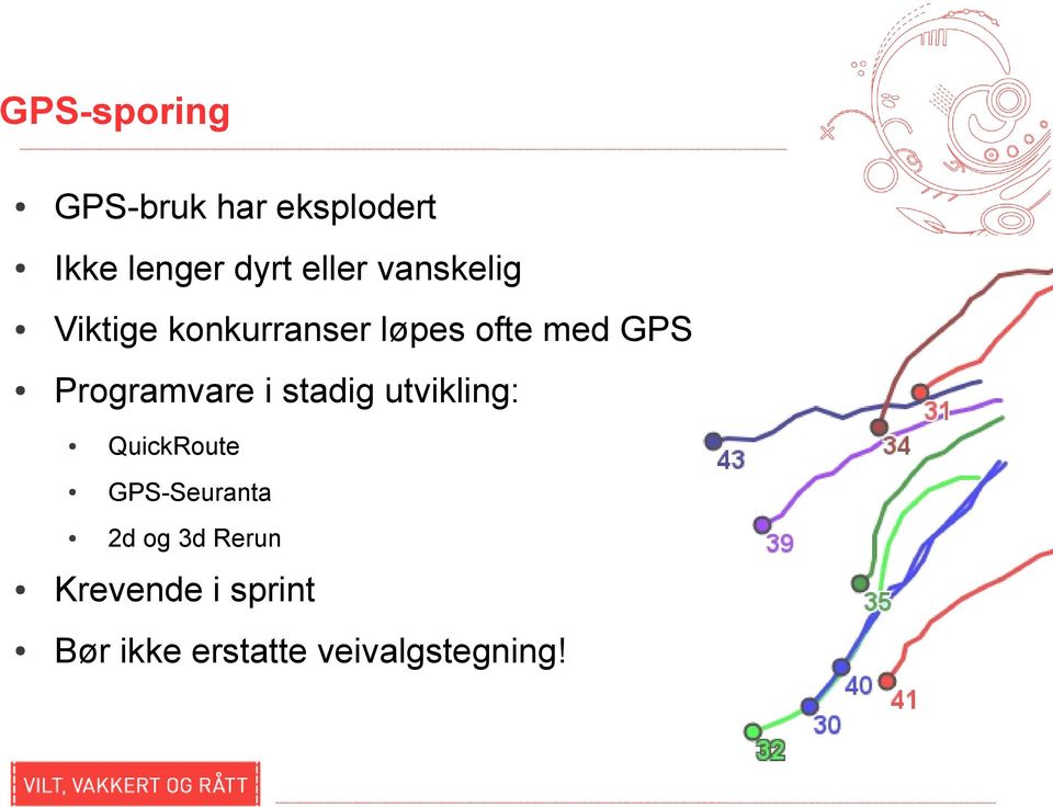 Programvare i stadig utvikling: QuickRoute GPS-Seuranta