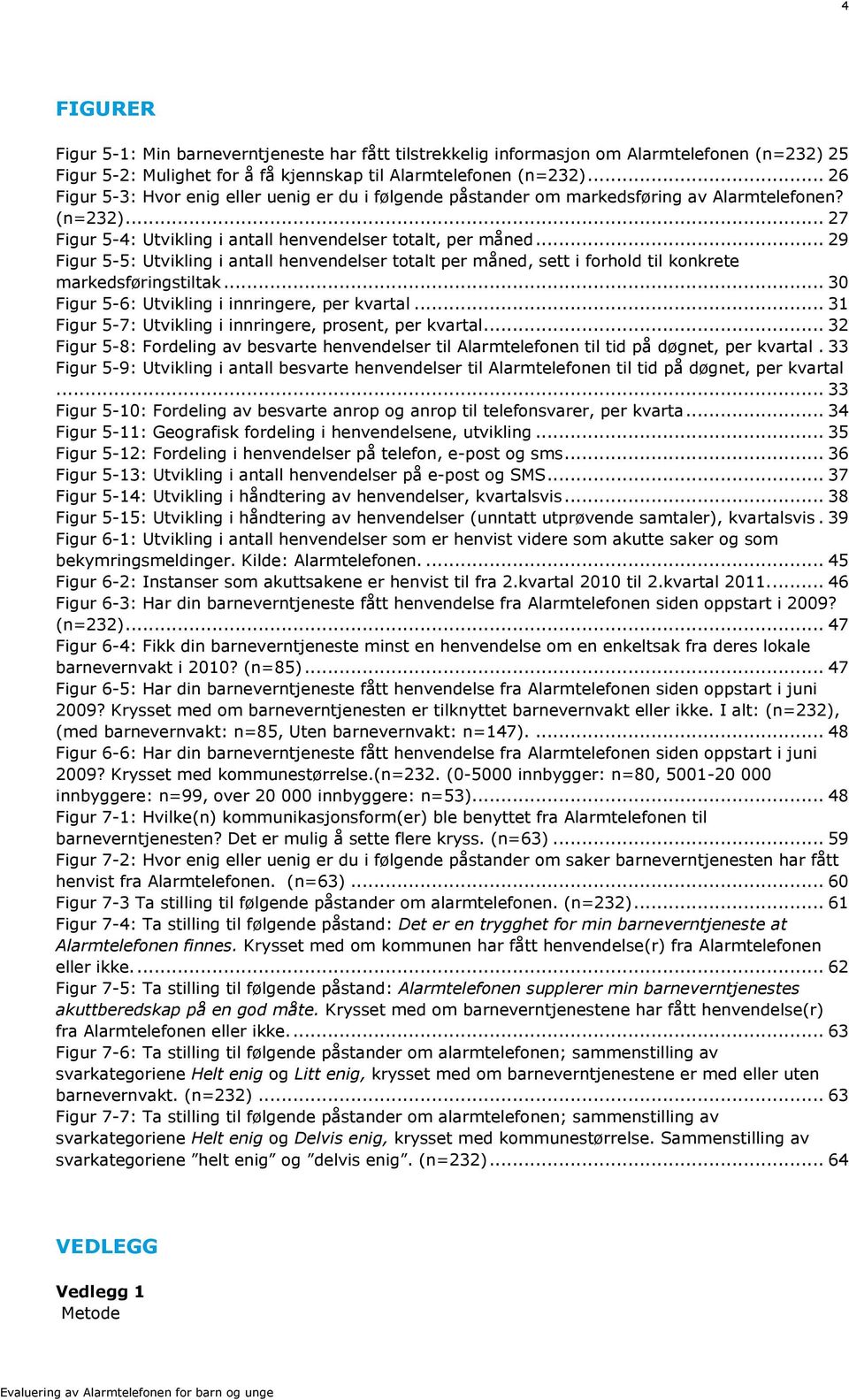 .. 29 Figur 5-5: Utvikling i antall henvendelser totalt per måned, sett i forhold til konkrete markedsføringstiltak... 30 Figur 5-6: Utvikling i innringere, per kvartal.