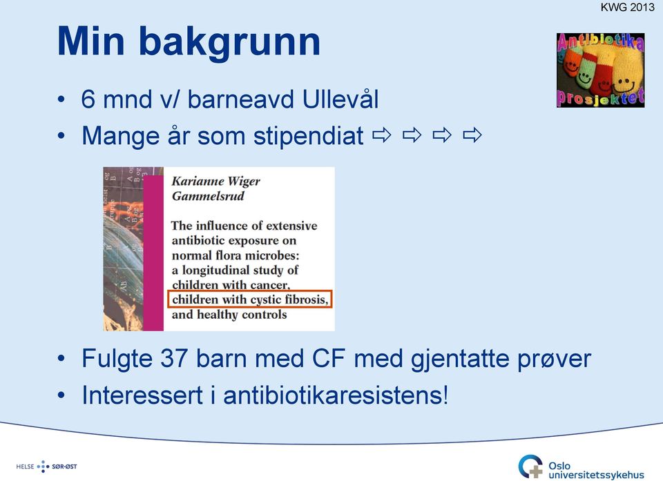 ð Fulgte 37 barn med CF med gjentatte