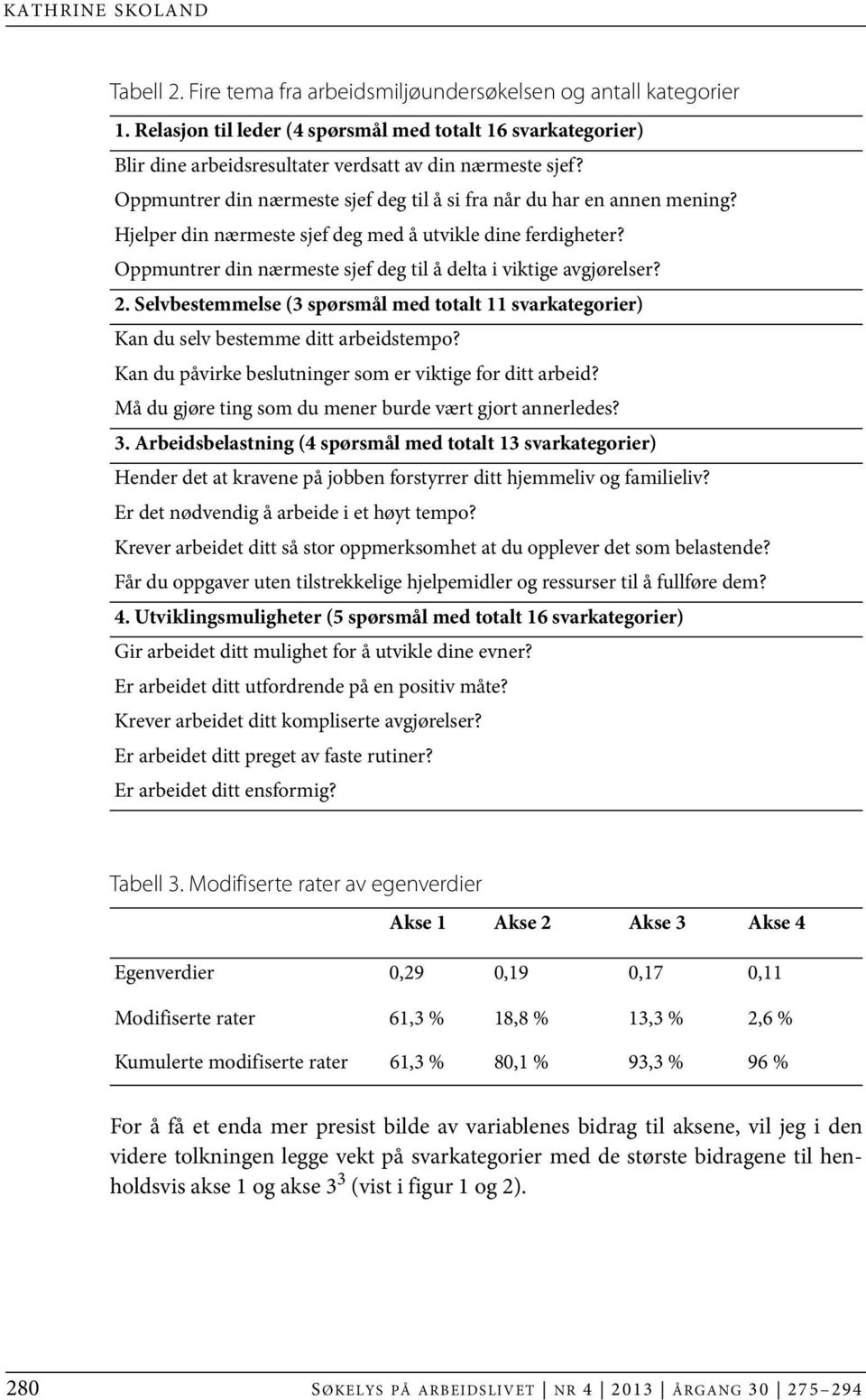 Hjelper din nærmeste sjef deg med å utvikle dine ferdigheter? Oppmuntrer din nærmeste sjef deg til å delta i viktige avgjørelser? 2.