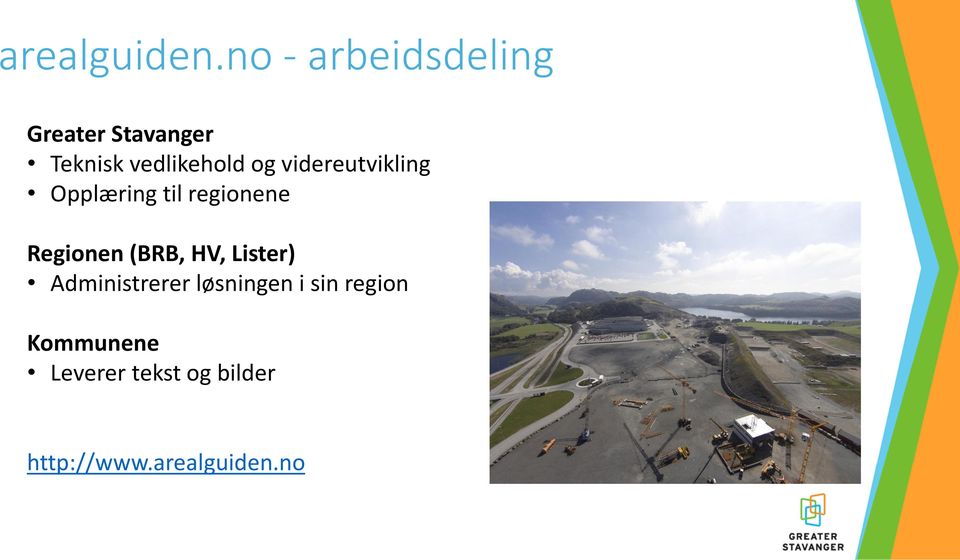 og videreutvikling Opplæring til regionene Regionen (BRB,