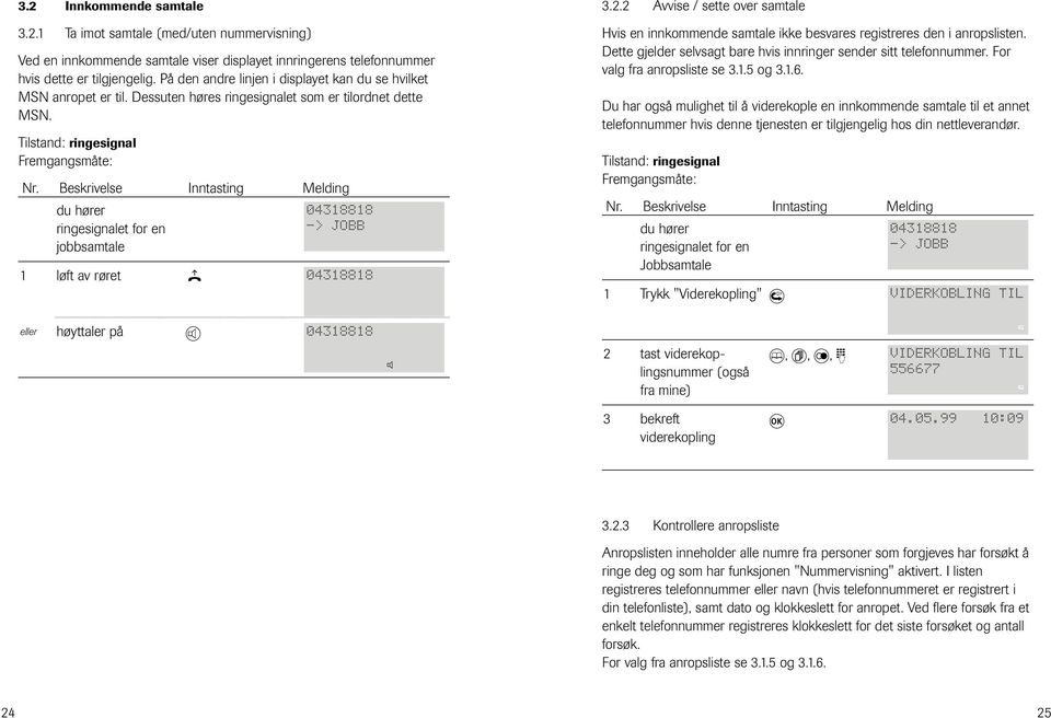 Tilstand: ringesignal 1 du hører ringesignalet fr en jbbsamtale løft av røret høyttaler på A ö 0418818-8JOBB 0418818-8DIENSTLICH 0418818-8DIENSTLICH Å Ç ÏÌ ÓÛı.