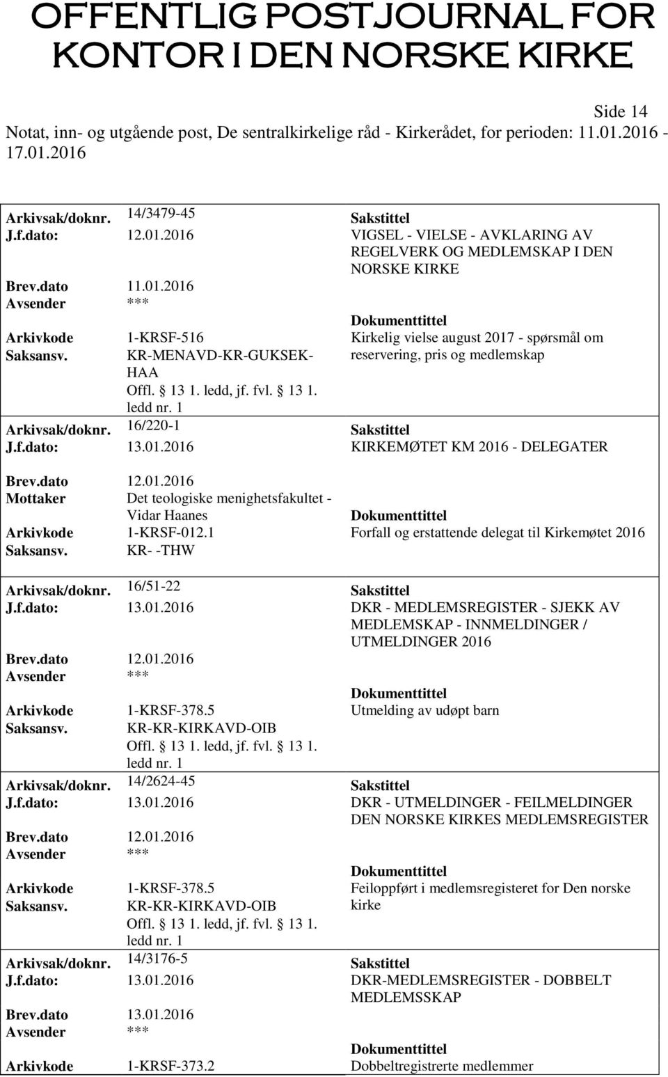 KR-MENAVD-KR-GUKSEK- HAA reservering, pris og medlemskap Arkivsak/doknr. 16/220-1 Sakstittel J.f.dato: 13.01.