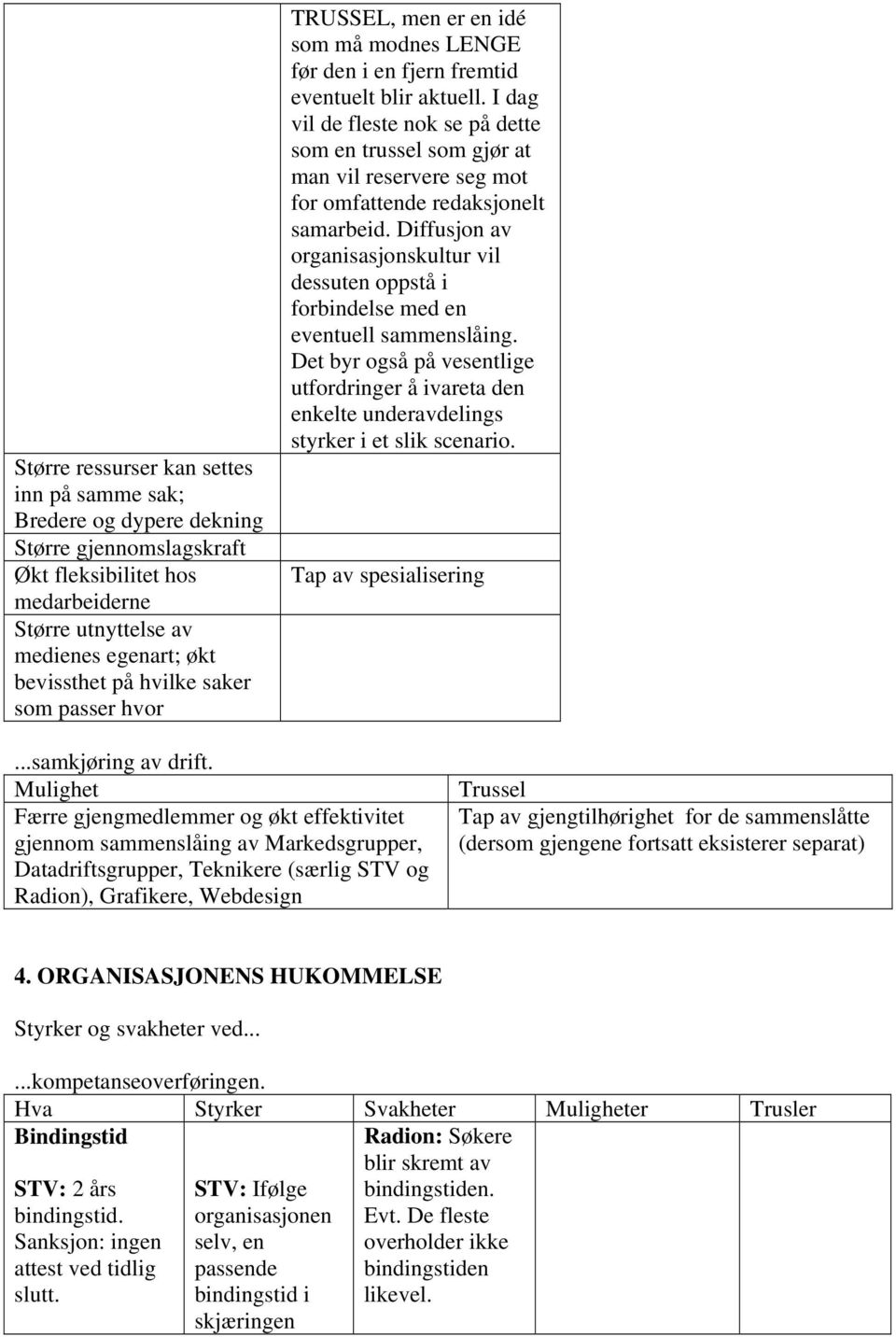 I dag vil de fleste nok se på dette som en trussel som gjør at man vil reservere seg mot for omfattende redaksjonelt samarbeid.