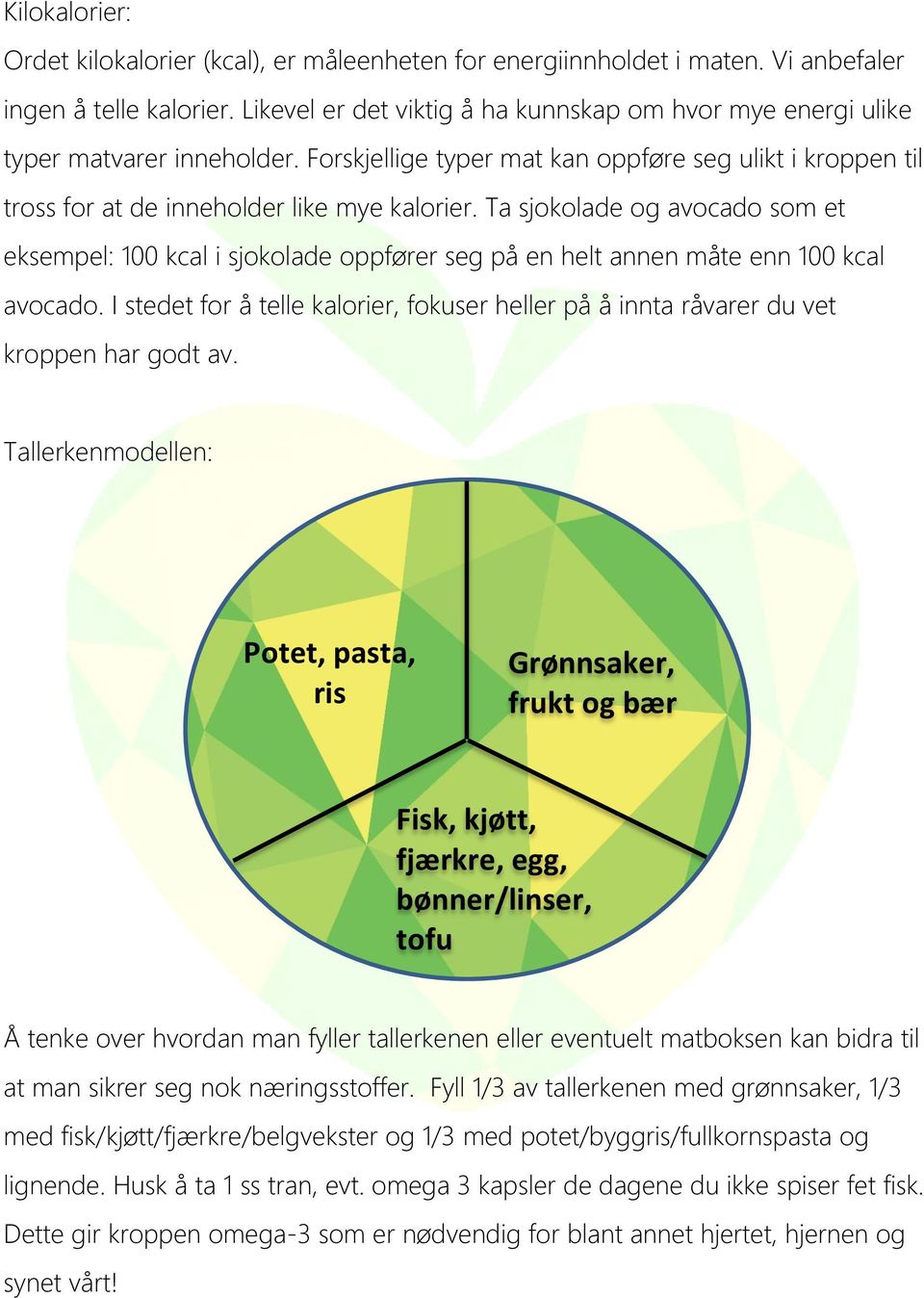 Ta sjklade g avcad sm et eksempel: 100 kcal i sjklade ppfører seg på en helt annen måte enn 100 kcal avcad. I stedet fr å telle kalrier, fkuser heller på å innta råvarer du vet krppen har gdt av.