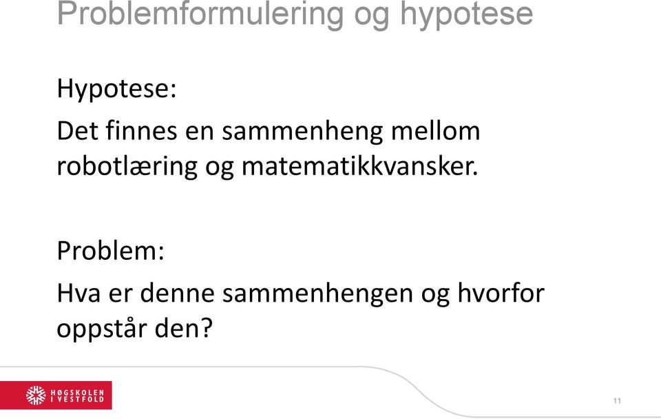 robotlæring og matematikkvansker.