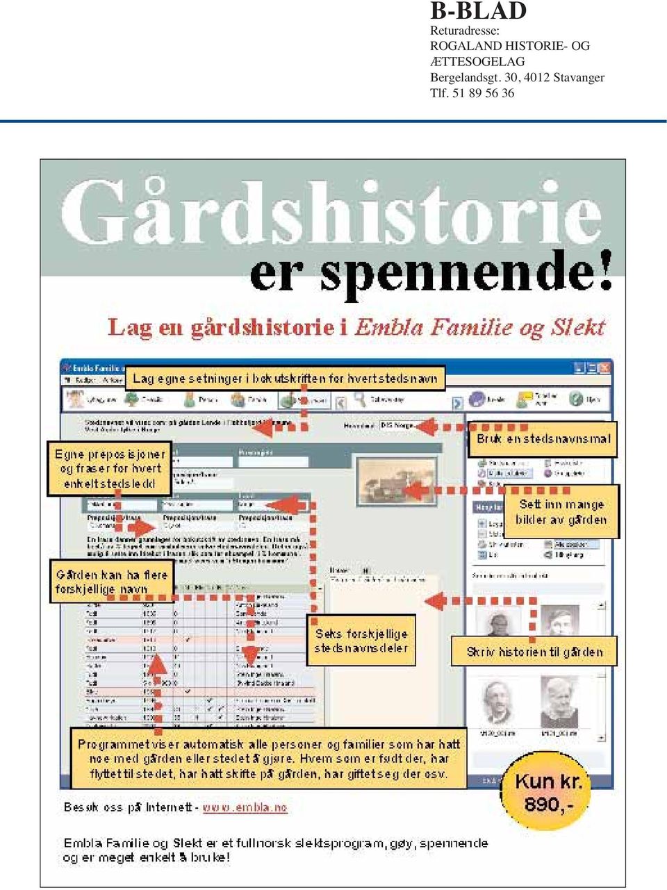 ÆTTESOGELAG Bergelandsgt.