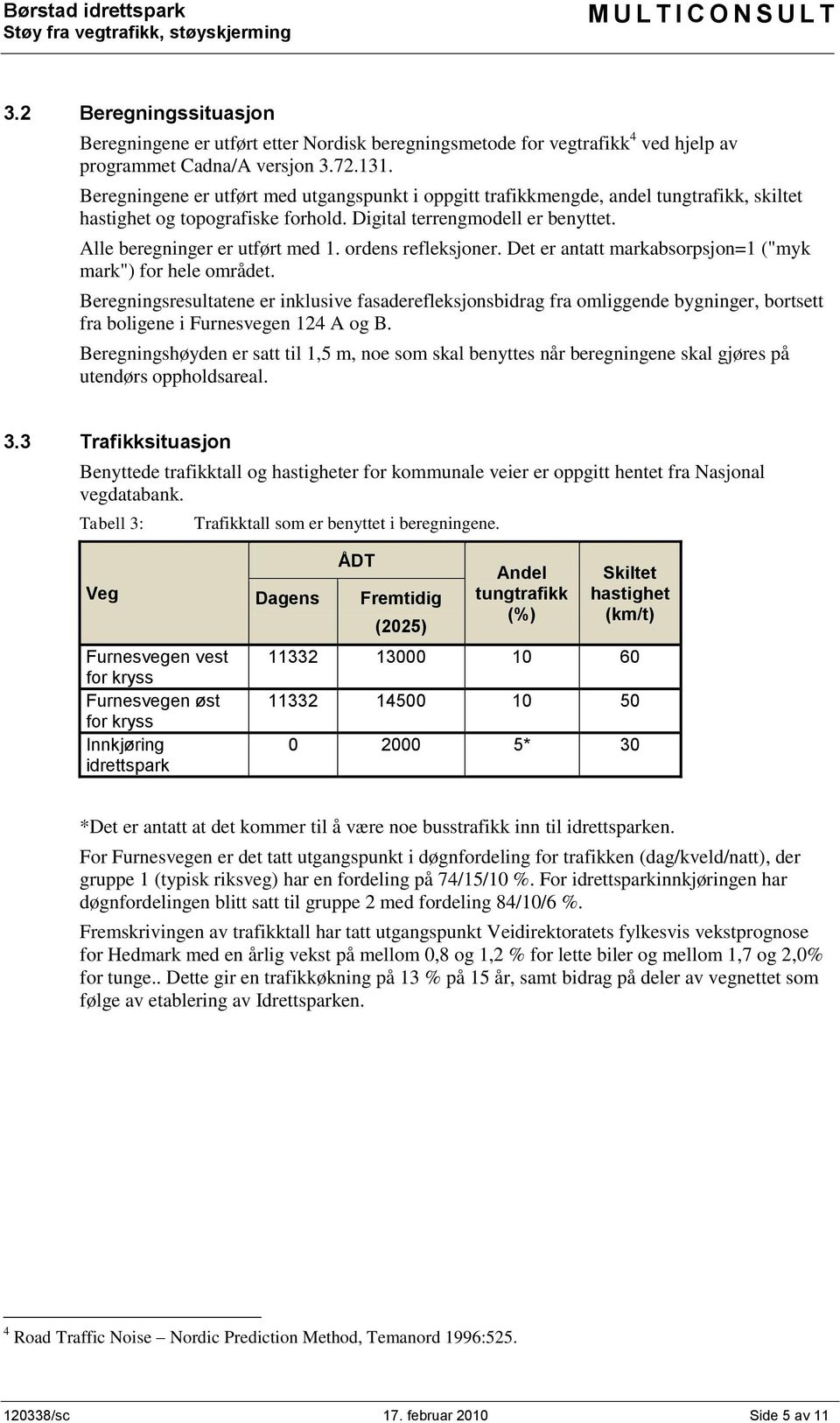 ordens refleksjoner. Det er antatt markabsorpsjon=1 ("myk mark") for hele området.