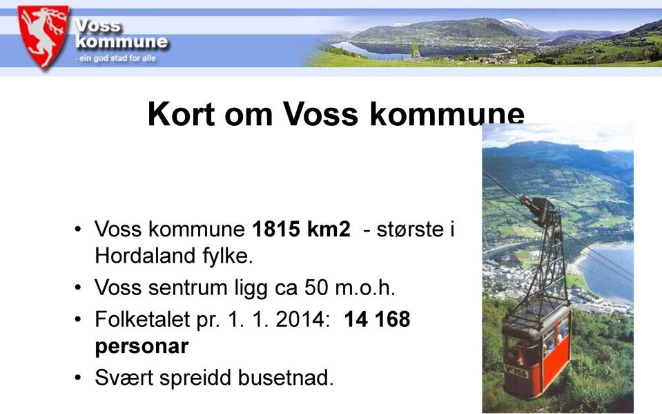 Voss sentrum ligg ca 50 m.o.h.