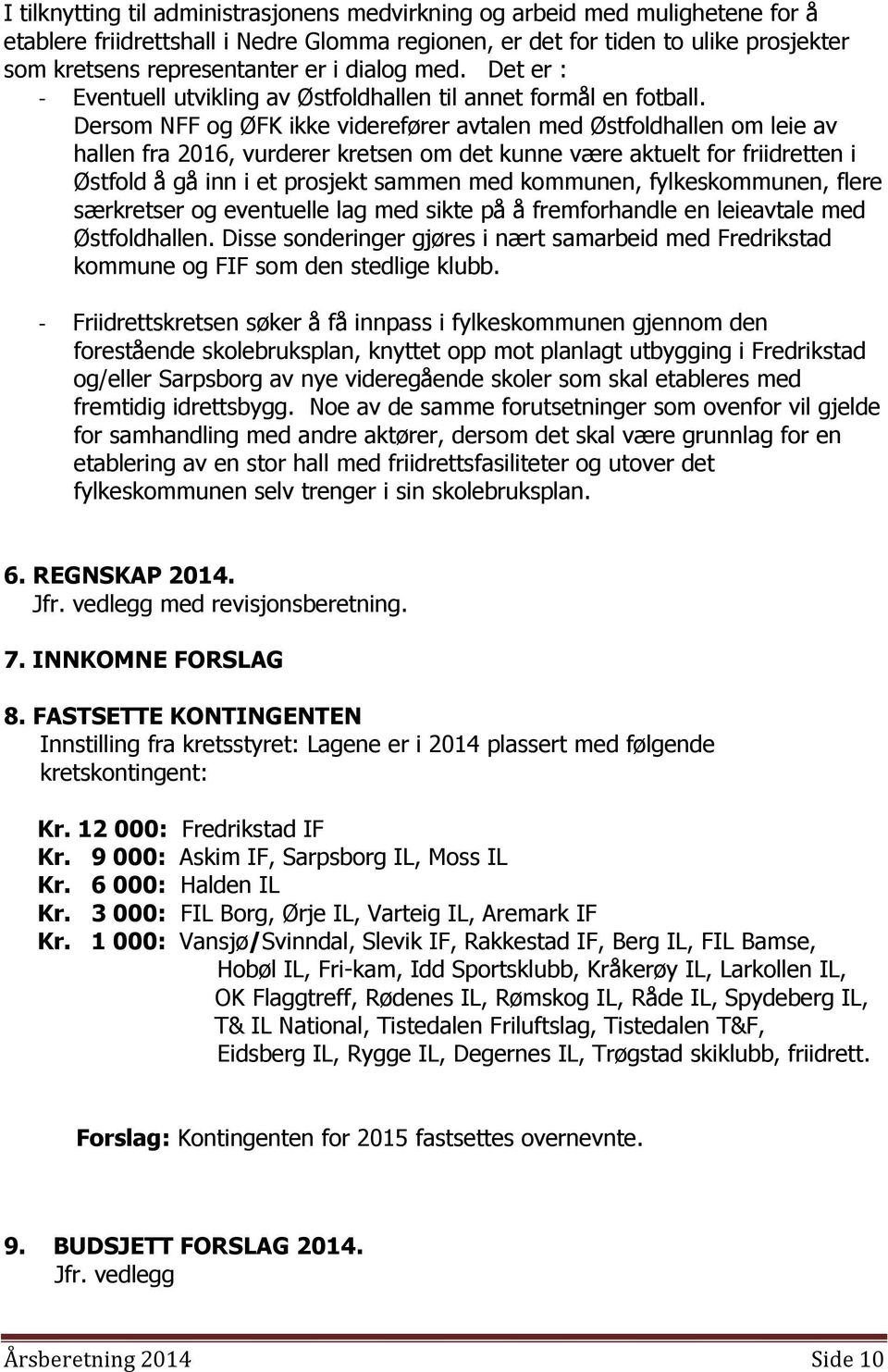 Dersom NFF og ØFK ikke viderefører avtalen med Østfoldhallen om leie av hallen fra 2016, vurderer kretsen om det kunne være aktuelt for friidretten i Østfold å gå inn i et prosjekt sammen med