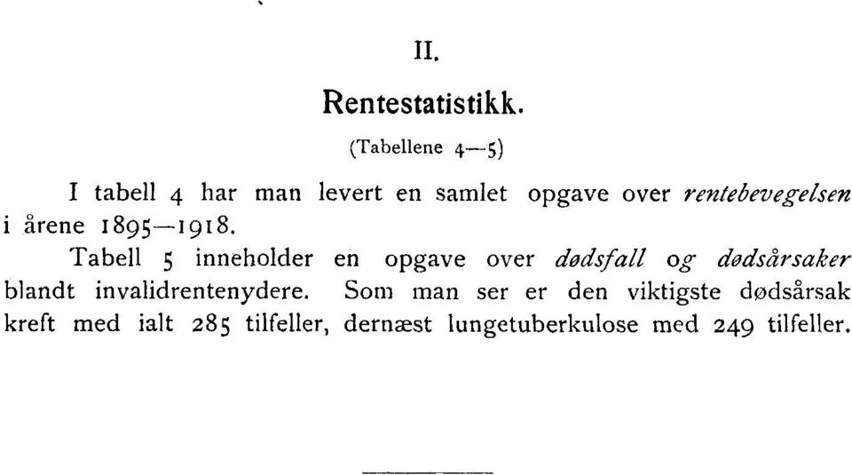 rentebevegelsen i årene 1895-1918.