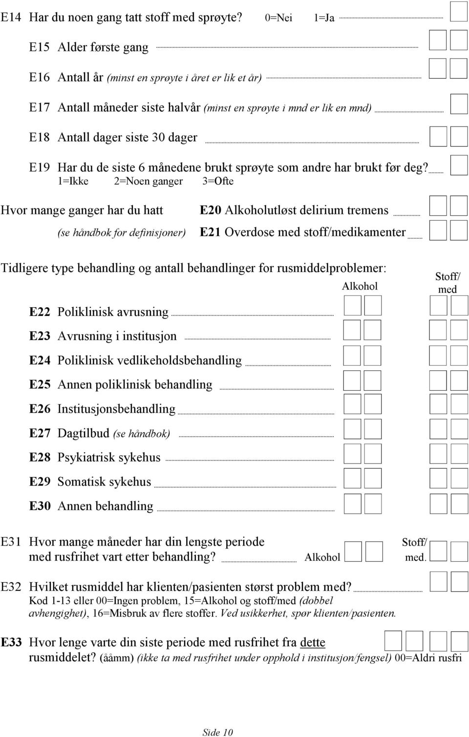 de siste 6 månedene brukt sprøyte som andre har brukt før deg?