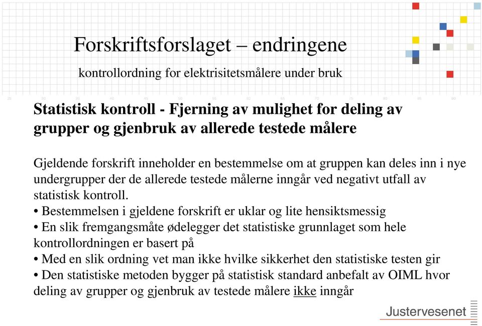 Bestemmelsen i gjeldene forskrift er uklar og lite hensiktsmessig En slik fremgangsmåte ødelegger det statistiske grunnlaget som hele kontrollordningen er basert på Med en slik