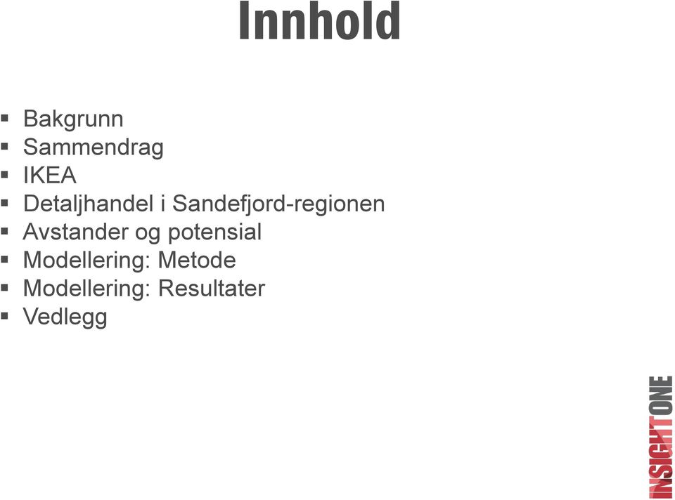 Avstander og potensial Modellering: