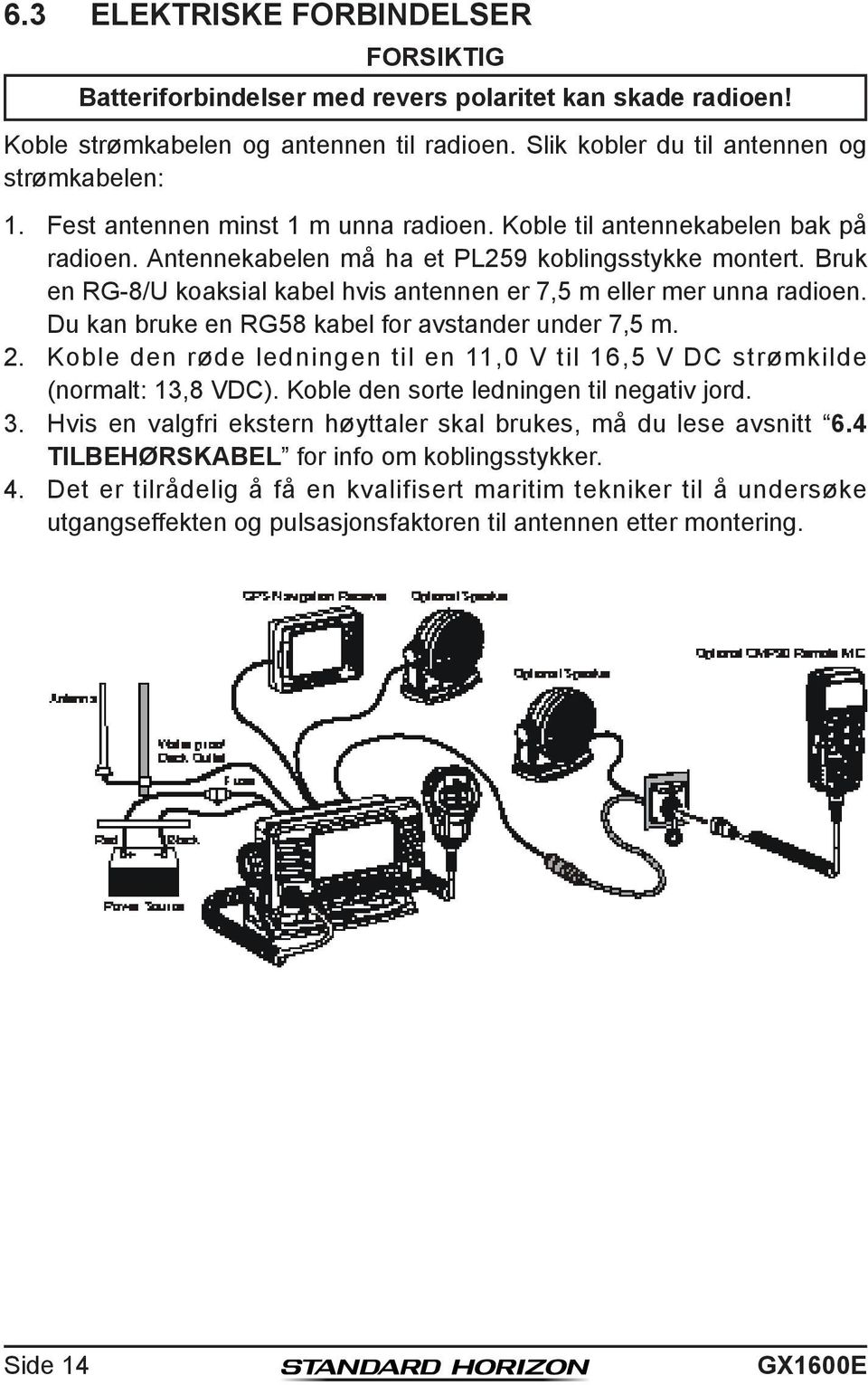 Bruk en RG-8/U koaksial kabel hvis antennen er 7,5 m eller mer unna radioen. Du kan bruke en RG58 kabel for avstander under 7,5 m. 2.