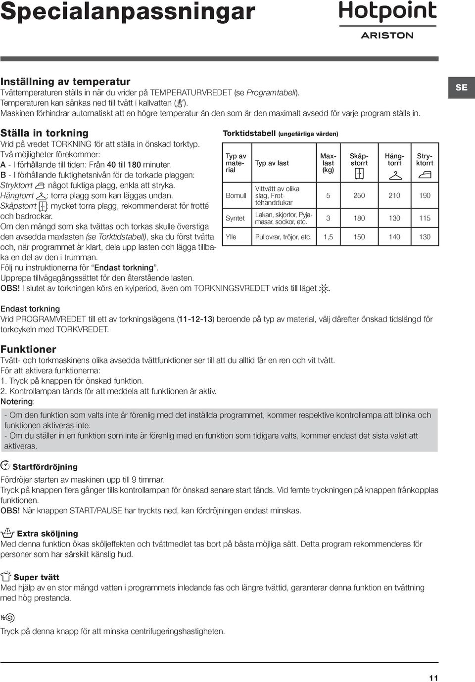 Två möjligheter förekommer: A - I förhållande till tiden: Från 40 till 180 minuter.