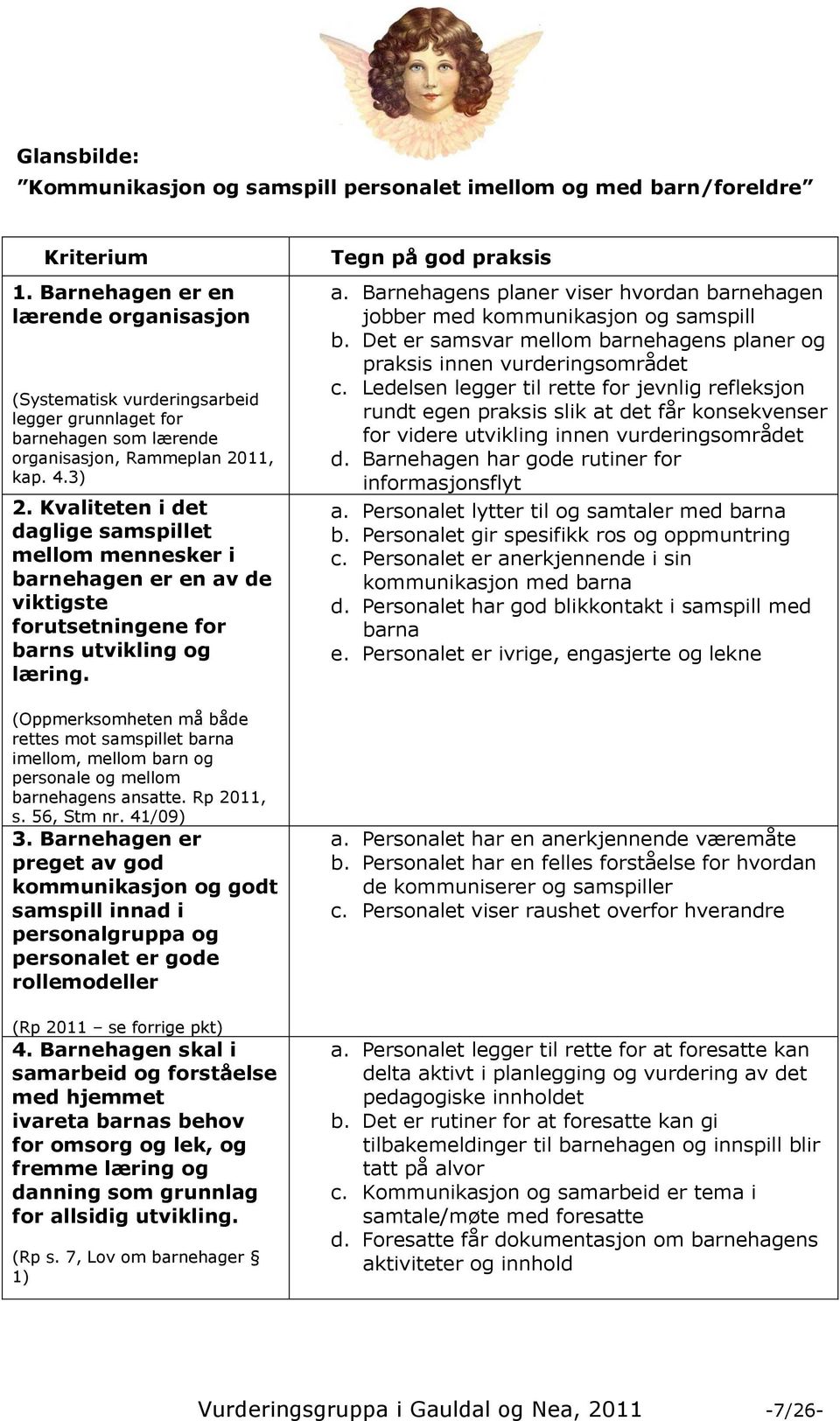 Kvaliteten i det daglige samspillet mellom mennesker i barnehagen er en av de viktigste forutsetningene for barns utvikling og læring.