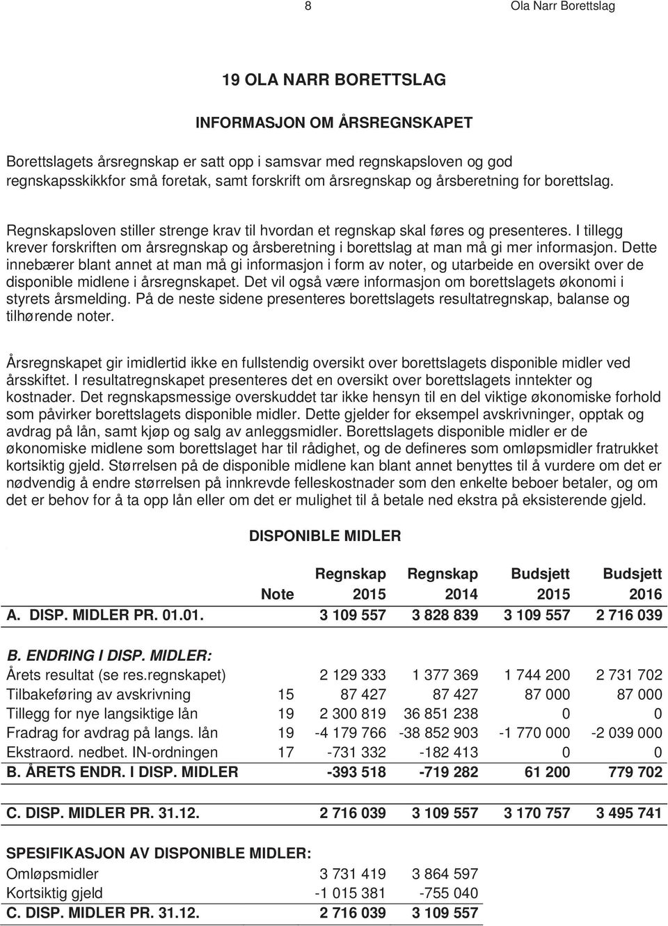 I tillegg krever forskriften om årsregnskap og årsberetning i borettslag at man må gi mer informasjon.