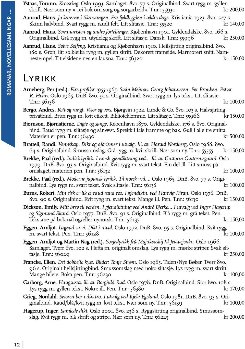 Seminaristen og andre fortellinger. Kjøbenhavn 1901. Gyldendalske. 8vo. 166 s. Originalbind. Grå rygg m. utydeleg skrift. Litt slitasje. Dansk. T.nr.: 55996 kr 250,00 Aanrud, Hans. Sølve Solfeng.