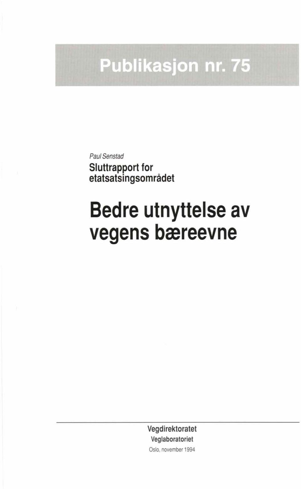 utnyttelse av vegens bæreevne