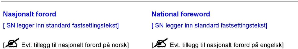 tillegg til nasjonalt forord på norsk] National