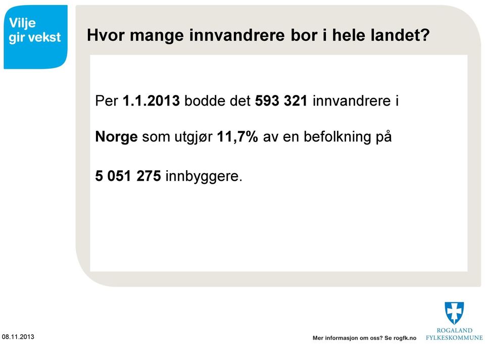 1.2013 bodde det 593 321 innvandrere