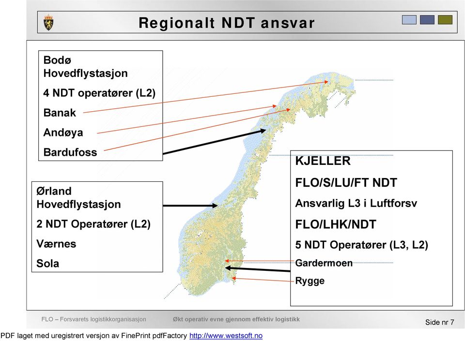 (L2) Værnes Sola KJELLER FLO/S/LU/FT NDT Ansvarlig L3 i