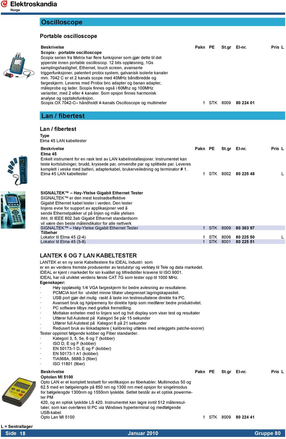 Leveres med Probix bnc adapter og banan adapter,. måleprobe og lader. Scopix finnes også i 60Mhz og 100MHz. varianter, med 2 eller 4 kanaler. Som opsjon finnes harmonisk. analyse og opptaksfunksjon.