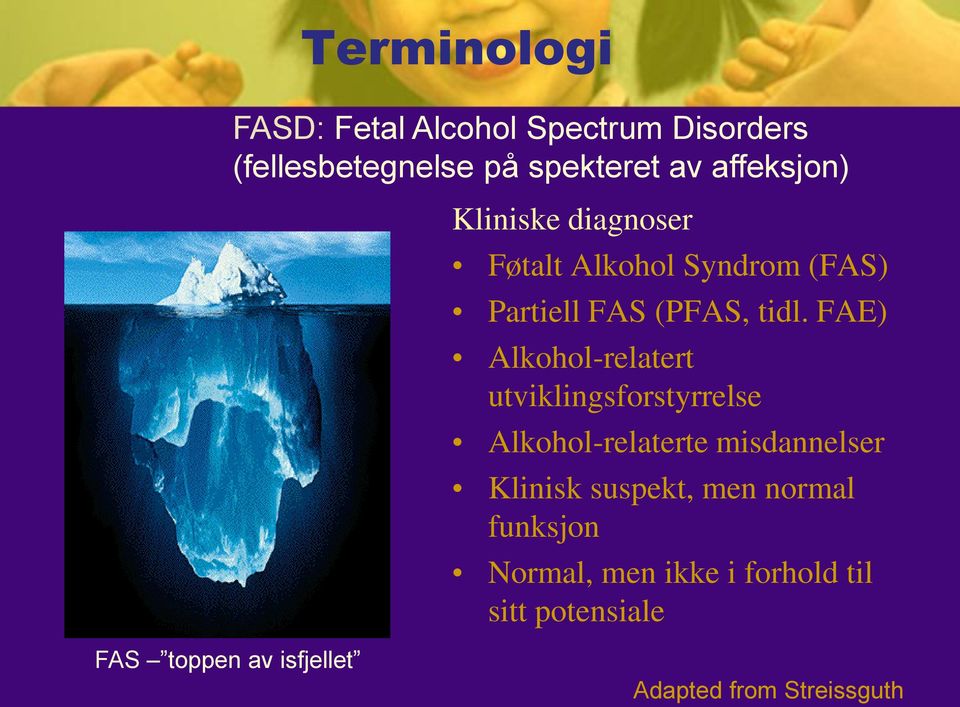 FAE) Alkohol-relatert utviklingsforstyrrelse Alkohol-relaterte misdannelser Klinisk suspekt,