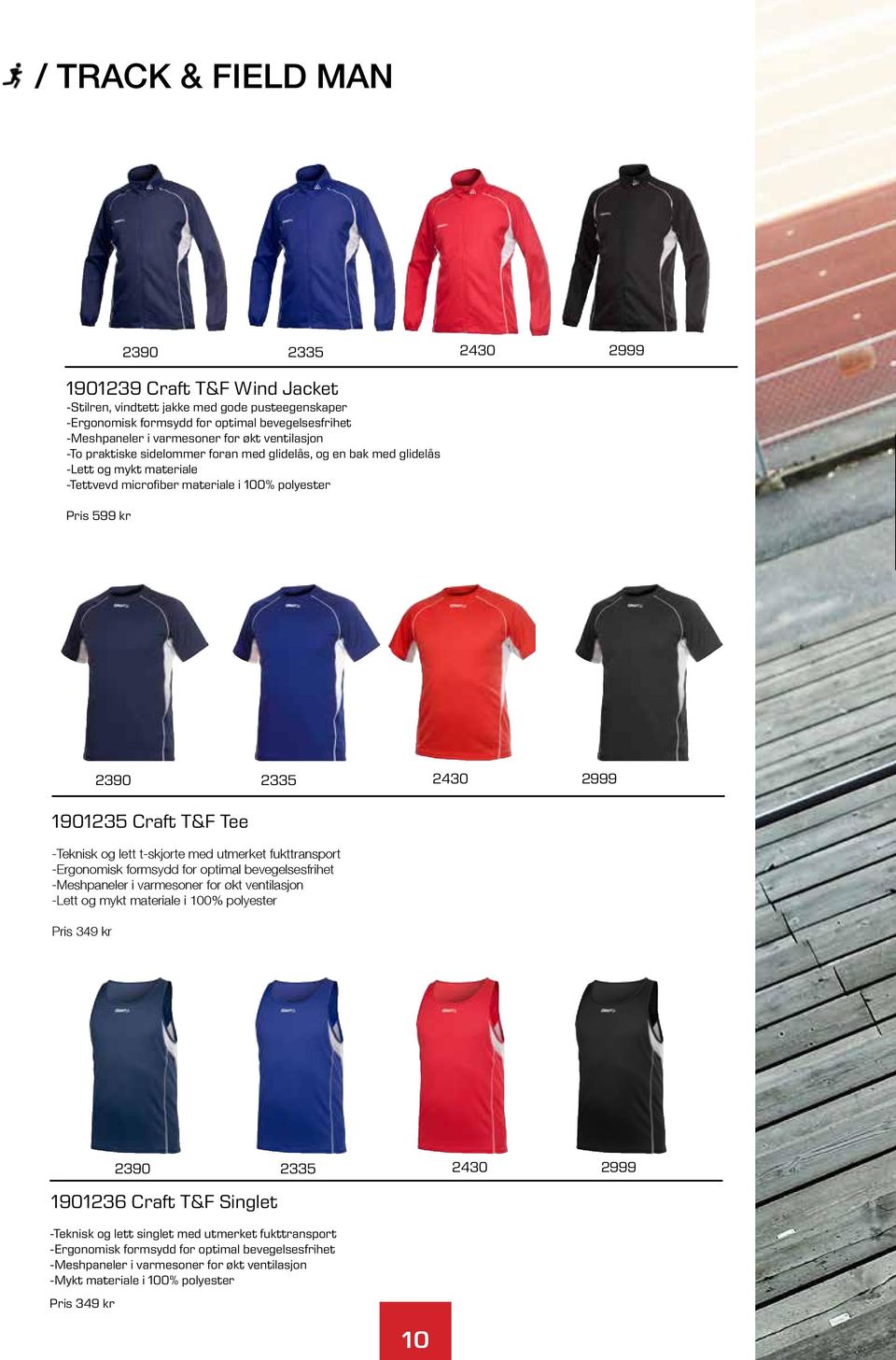 t-skjorte med utmerket fukttransport -Ergonomisk formsydd for optimal bevegelsesfrihet -Meshpaneler i varmesoner for økt ventilasjon -Lett og mykt materiale i 100% polyester Pris 349 kr 1901236