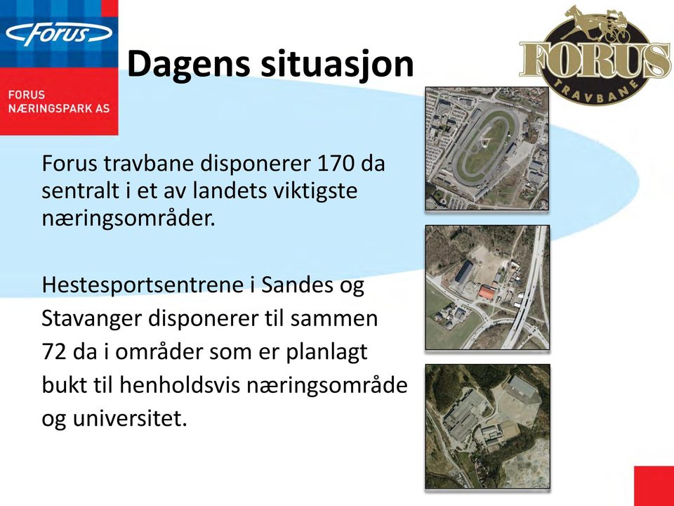 Hestesportsentrene i Sandes og Stavanger disponerer til