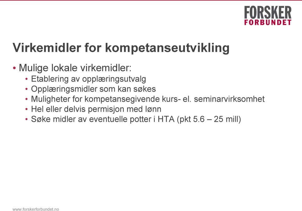 Muligheter for kompetansegivende kurs- el.