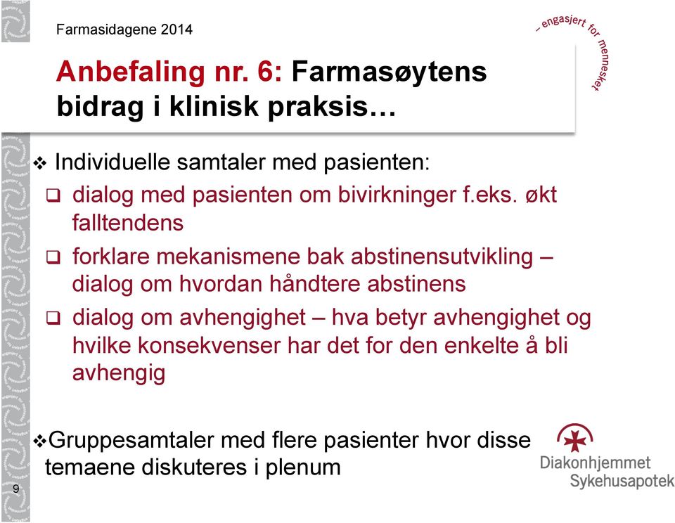 bivirkninger f.eks.