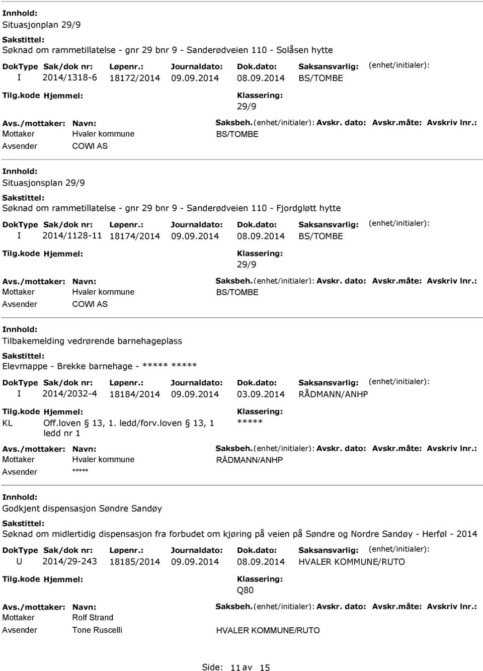 Elevmappe - Brekke barnehage - KL 2014/2032-4 18184/2014 03.09.