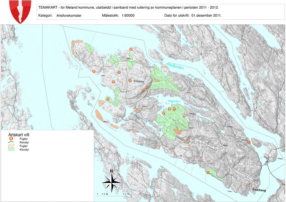 Kategori: Artsforekomster Målestokk: 1:60000 Dato for