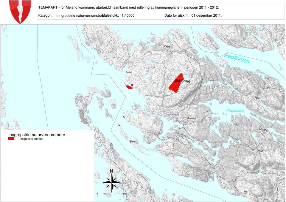 Kategori: Inngrepsfrie naturvernområder Målestokk: 1:40000 Dato