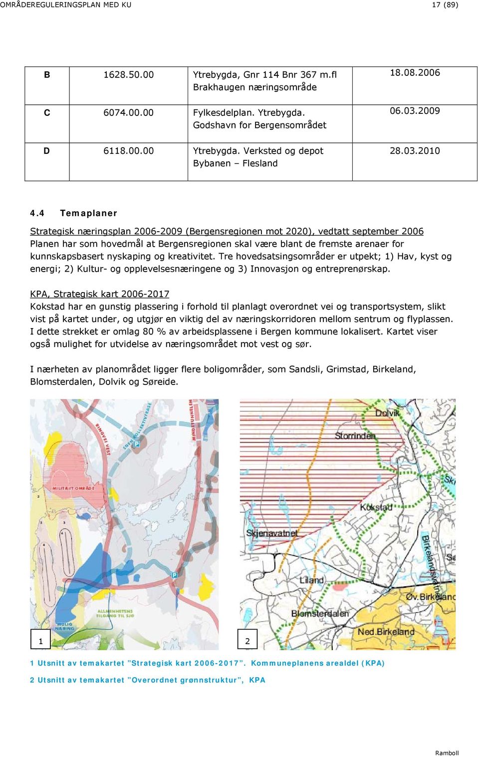 4 Temaplaner Strategisk næringsplan 2006-2009 (Bergensregionen mot 2020), vedtatt september 2006 Planen har som hovedmål at Bergensregionen skal være blant de fremste arenaer for kunnskapsbasert