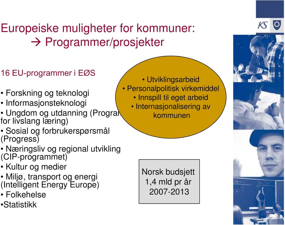 (CIP-programmet) Kultur og medier Miljø, transport og energi (Intelligent Energy Europe) Folkehelse Statistikk