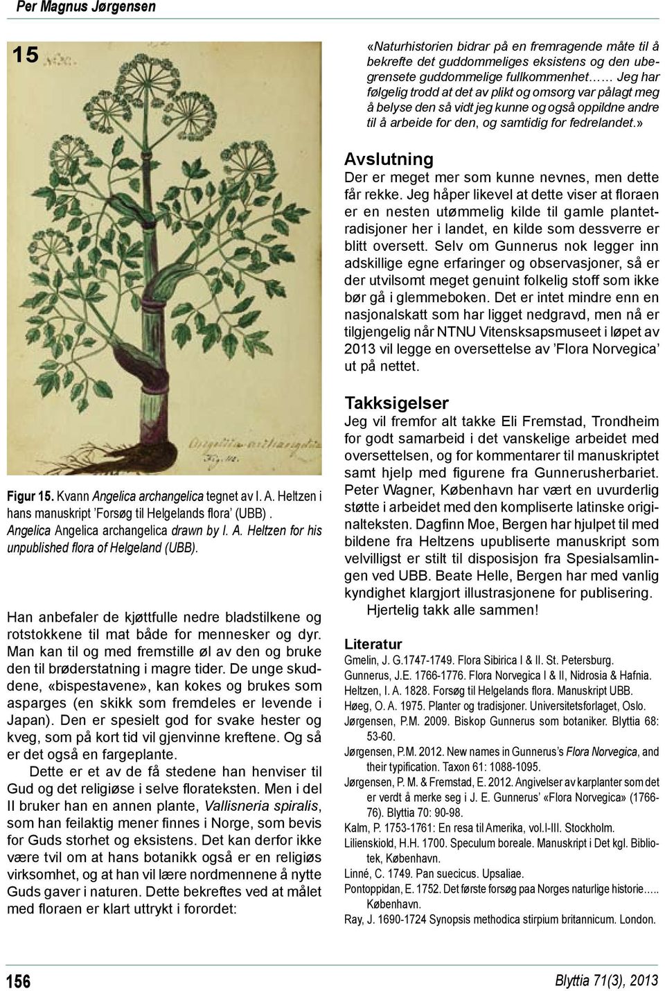 Jeg håper likevel at dette viser at floraen er en nesten utømmelig kilde til gamle plantetradisjoner her i landet, en kilde som dessverre er blitt oversett.