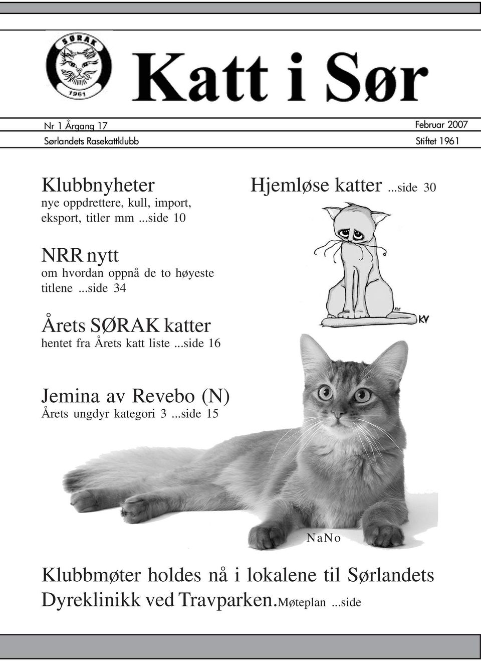 ..side 34 Årets SØRAK katter hentet fra Årets katt liste.