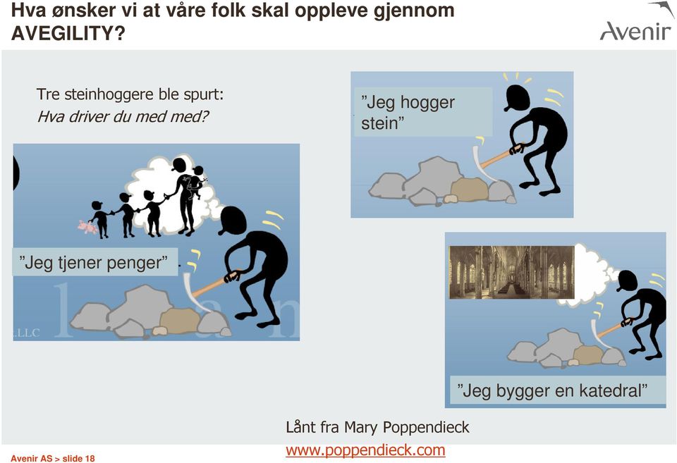 Jeg hogger stein Jeg tjener penger