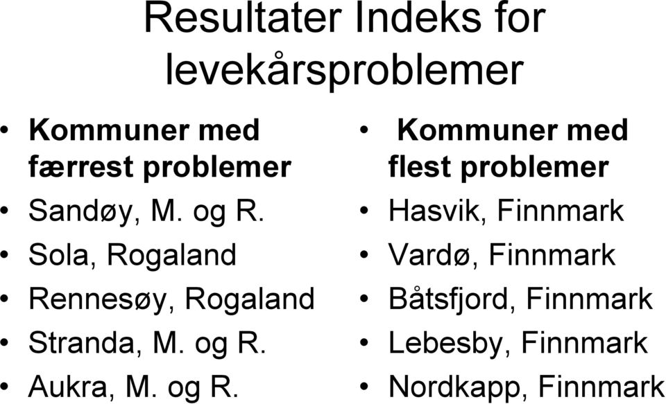 Sola, Rogaland Rennesøy, Rogaland Stranda, M. og R.