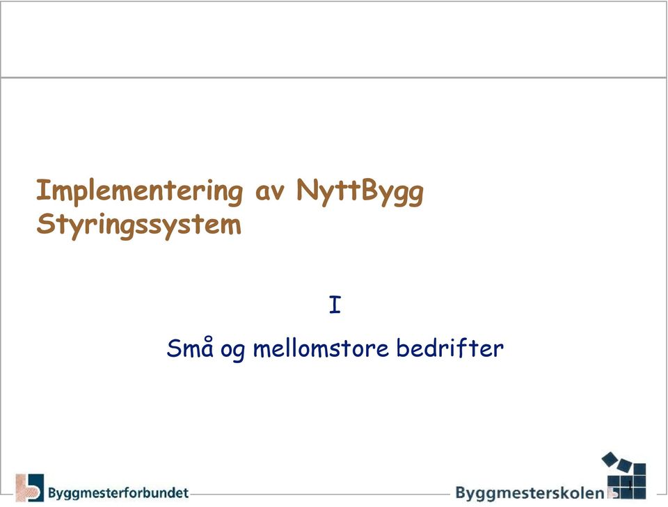 Styringssystem I