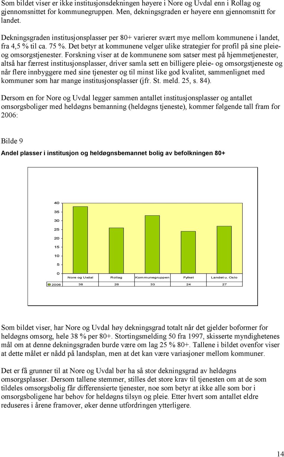 Det betyr at kommunene velger ulike strategier for profil på sine pleieog omsorgstjenester.