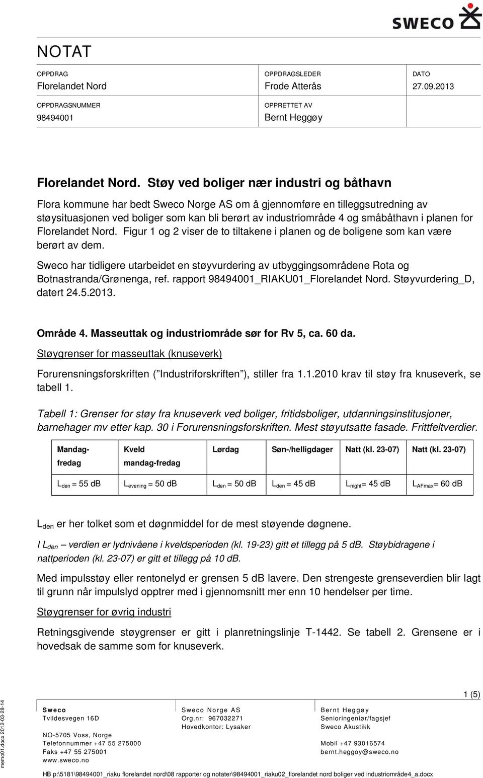 Florelandet Nord. Figur 1 og 2 viser de to tiltakene i planen og de boligene som kan være berørt av dem.