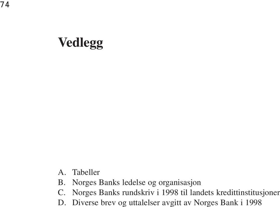 Norges Banks rundskriv i 1998 til landets