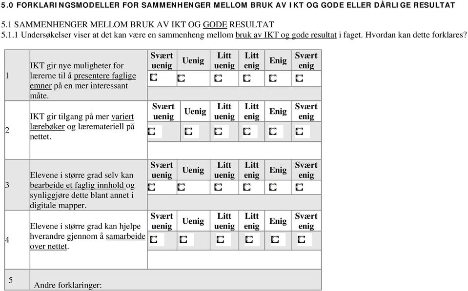 Hvordan kan dette forklares? 1 2 IKT gir nye muligheter for lærerne til å presentere faglige emner på en mer interessant måte.